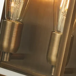 Elstead Old Bailey - Grande lanterne murale extérieure à 2 ampoules en laiton IP44, E27