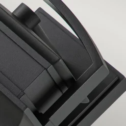 Elstead Quoizel Byron Lanterne murale d'extérieur graphite avec réflecteur en étain, IP44