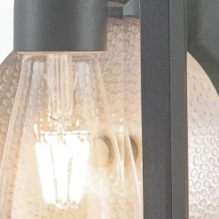 Elstead Quoizel Byron Lanterne murale d'extérieur graphite avec réflecteur en étain, IP44