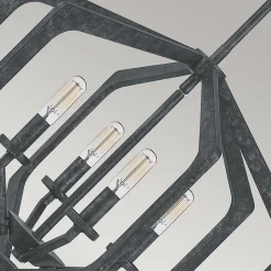 Elstead Quoizel Vanguard Plafonnier Wire Frame Suspendu Vieux Noir