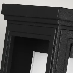 Elstead Roscoe - Lanterne murale extérieure à 1 ampoule moyenne noire IP44, E27