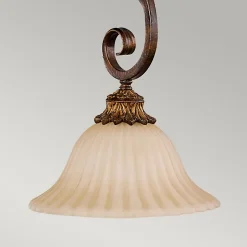 Elstead Sonoma Valley - Mini suspension à 1 ampoule au plafond en forme de dôme écaille de tortue vieillie, E27