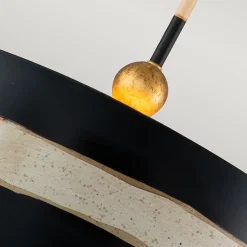 Elstead South Beach - Suspension à 1 lumière, noir, crème, E27