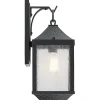 Elstead Springfield Lanterne murale d'extérieur moyenne à 1 lumière, noir vieilli, IP44, E27