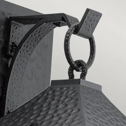 Elstead Springfield Lanterne murale d'extérieur moyenne à 1 lumière, noir vieilli, IP44, E27