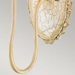 Elstead Trellis - Applique murale d'intérieur à 1 ampoule Putty, feuille d'argent, E27