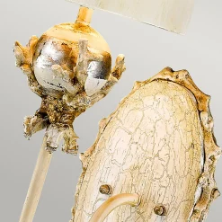 Elstead Trellis - Applique murale d'intérieur à 1 ampoule Putty, feuille d'argent, E27