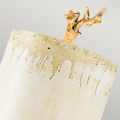 Elstead Trellis - Applique murale d'intérieur à 1 ampoule Putty, feuille d'argent, E27