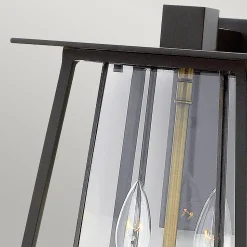 Elstead Walker - Grande lanterne murale extérieure à 2 ampoules au fini bronze IP44, E14