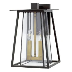 Elstead Walker - Grande lanterne murale extérieure à 2 ampoules au fini bronze IP44, E14