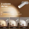 EMKE Lampe de table LED magnétique sans fil 5 en 1, Rechargeable, dimmable, commande tactile, 3 modes de couleur, USB-C, blanc