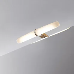 Emuca Spot LED pour miroir de salle de bain Gemini (AC 230V 50Hz), 6 W, Chromé, Plastique et Aluminium