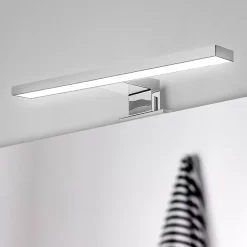 Emuca Spot LED pour miroir de salle de bain Virgo (AC 230V 50Hz), 6 W, Chromé, Plastique