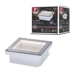 Encastré de sol LED Brick Détecteur de mouvement crépusculaire (IR) IP67 100x100mm 3000K 0,8W 25lm 230V Alu Gris Métal Acier inoxy