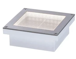 Encastré de sol LED Brick Détecteur de mouvement crépusculaire (IR) IP67 100x100mm 3000K 0,8W 25lm 230V Alu Gris Métal Acier inoxy