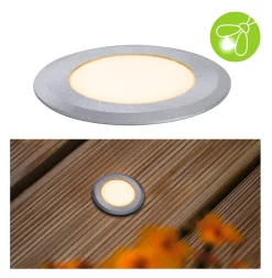 Encastré de sol LED favorable aux insectes IP67 rond 50mm 2200K 2,2W 60lm 230V Alu Matière plastique Métal