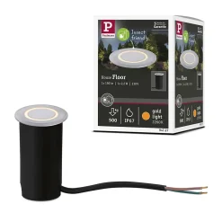 Encastré de sol LED Lumière dorée favorable aux insectes IP67 rond 50mm 2200K 2,2W 15lm 230V Alu Matière plastique Métal