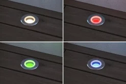 Encastré de sol LED Smart Home Zigbee 3.0 Floor IP67 rond 110mm RGBW+ 4,9W 300lm 230V 120 Acier brossé Aluminium