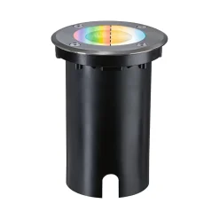 Encastré de sol LED Smart Home Zigbee 3.0 Floor IP67 rond 110mm RGBW+ 4,9W 300lm 230V 120 Acier brossé Aluminium