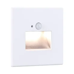 Encastré mural LED Edge Quadro carré 80x80mm 1,2W 25lm 230V 2700K Blanc dépoli