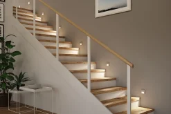 Encastré mural LED Tsaro carré 80x80mm 1W 80lm 230V 2700K Chrome mat