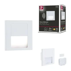 Encastré mural LED Tsaro carré 80x80mm 1W 80lm 230V 2700K Blanc dépoli