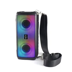 Enceinte lumineuse bluetooth - INOVALLEY - HP345-B - 10W - LEDs - Bluetooth V5.3 - Micro - TWS - FM - USB 2.0 - micro SD - AUX-I