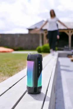 Enceinte lumineuse extérieur Bluetooth® sans fil Party Mini Bigben IP54 20W 345 lm l.11,5 x H.13 x P.25 cm