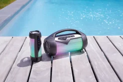 Enceinte lumineuse extérieur Bluetooth® sans fil Party Mini Bigben IP54 20W 345 lm l.11,5 x H.13 x P.25 cm