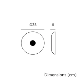 Enceinte lumineuse LED intégrée Wally Play disk 4 IP68 12W l.38 x H.6 cm
