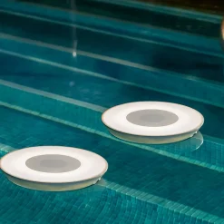 Enceinte lumineuse LED intégrée Wally Play disk 4 IP68 12W l.38 x H.6 cm