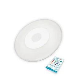 Enceinte lumineuse LED intégrée Wally Play disk 4 IP68 12W l.38 x H.6 cm