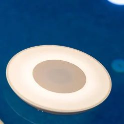 Enceinte lumineuse LED intégrée Wally Play disk 4 IP68 12W l.38 x H.6 cm