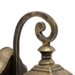 Ensemble de 2 appliques murales d'extérieur romantiques en bronze - Londres