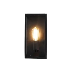 Ensemble de 2 appliques murales extérieures noires IP44 avec verre - Rotterdam