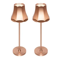 Ensemble de 2 lampes de table rétro cuivre rechargeables IP44 - Granny