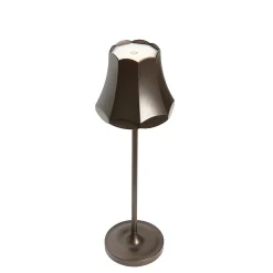 Ensemble de 2 lampes de table rétro bronze foncé rechargeables IP44 - Granny
