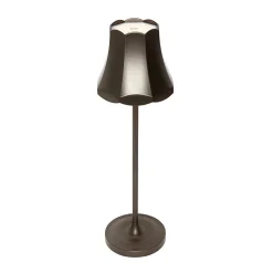 Ensemble de 2 lampes de table rétro bronze foncé rechargeables IP44 - Granny