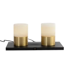 Ensemble de 2 lampes de table rechargeables dorées RGBW - Alessia