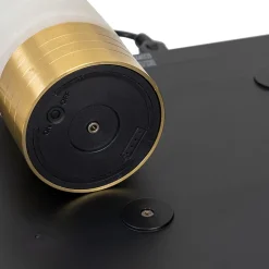 Ensemble de 12 lampes de table rechargeables dorées RGBW avec station de charge - Alessia