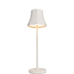 Ensemble de 2 lampes de table rétro blanc cassé rechargeables IP44 - Granny