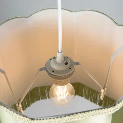 Ensemble de 4 lampes suspendues rétro vertes 45 cm - Granny