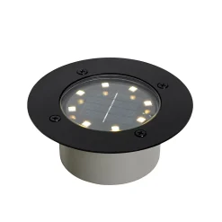 Ensemble de 6 spots de sol noirs avec LED solaire IP65 - Terry