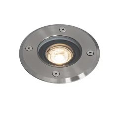 Ensemble de 6 spots encastrés modernes pour extérieur en acier 35 mm orientables IP65 - Delux