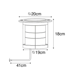 Ensemble de 6 spots encastrés acier AR111 orientables IP65 - Delux Honey