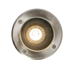 Ensemble de 6 spots encastrés modernes pour extérieur en acier inoxydable IP65 orientables - Delux