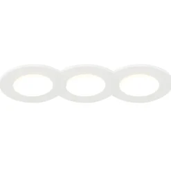 Ensemble de 3 spots encastrés pour salle de bain LED 5W blanc imperméable à l'eau - Blanca