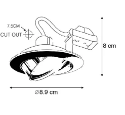 Ensemble de 12 spots encastrés blancs orientables - Cisco