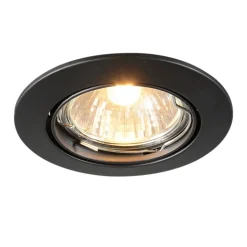 Ensemble de 12 spots encastrés modernes noirs orientables - Edu