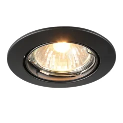 Ensemble de 12 spots encastrés modernes noirs orientables - Edu